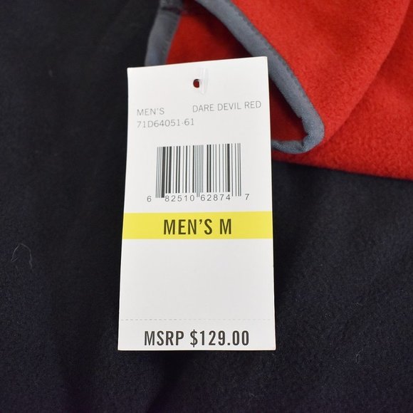 NWT Spyder "Frontier" Red/Black Pullover Fleece - Picture 5 of 7